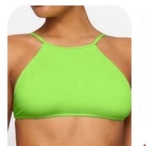 SKIMS Neon Green High Neck Bikini Top